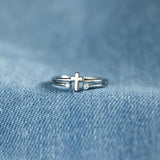 925 Sterling Silver Cross Ring