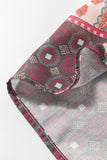 Red Boho Geometric Mixed Print Patchwork Bubble Sleeve Shirt