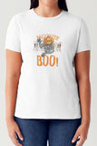 Simply Love Full Size Pumpkin Skeleton Graphic Short Sleeve Tubular T-Shirt