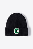 Letter C Patch Cuffed Beanie