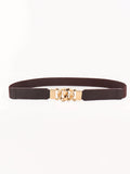 Zinc Alloy Buckle Elastic PU Belt