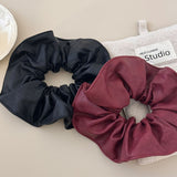 4 Piece PU Leather Elastic Hair Scrunchy