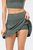 High Waist Wide Waistband Active Skirt