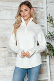 Half Zip Long Sleeve Knit Top