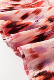 Pink Abstract Watercolor Tie Dye Tiered Maxi Skirt