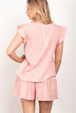 VERY J Ruffle Cap Sleeve Top & Shorts Set