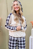 And The Why Drawstring Hooded Top and Plaid Pants Lounge Set