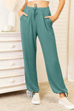 Basic Bae Full Size Soft Rayon Drawstring Waist Pants with Pockets