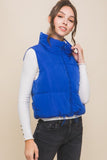 Love Tree Zip Up Cropped Contrast Reversible Vest