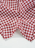 Red Plaid Gingham Printed High Waist Shorts