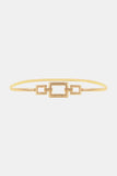 Square Shape Zinc Alloy Buckle Iron Belt