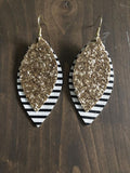 PU Leather Leaf Dangle Earrings