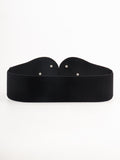 Alloy Buckle Elastic PU Belt