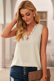 Eyelash Lace V-Neck Tank Top