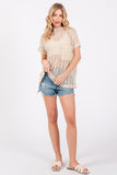 Ces Femme See Through Crochet Mock Neck Cover Up