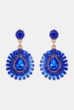 Teardrop Shape Glass Stone Dangle Earrings