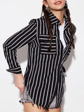 Striped Collared Neck Long Sleeve Shirt