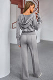 Dropped Shoulder Hoodie Pants Active Set