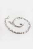 Double Layered Iron Chain Belt with Lock Charm