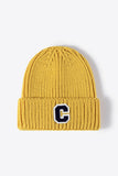 Letter C Patch Cuffed Beanie