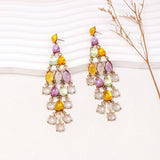 Alloy & Rhinestone Teardrop Earrings