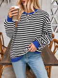 Lovelet Contrast Striped Long Sleeve Sweatshirt