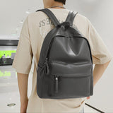 PU Leather Zip Backpack Bag