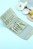 Grass Green 16pcs Portable Manicure Nail Clippers Set