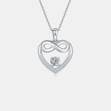 Moissanite 925 Sterling Silver Heart Necklace