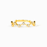 18K Gold-Plated 925 Sterling Silver Zircon Ring