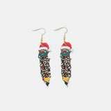 PU Leather Alloy Pencil Earrings