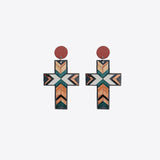 Cross Drop Earrings