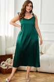 Plus Size Tie-Shoulder Midi Night Dress