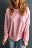 Bonbon Solid Classic Crewneck Pullover Sweatshirt