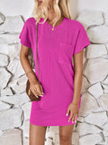 Lovelet Round Neck Short Sleeve Mini Dress