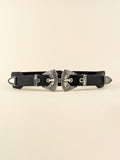 Double Buckle PU Leather Belt