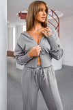 Dropped Shoulder Hoodie Pants Active Set