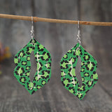 Leopard Lip Shape Leather Earrings