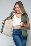 Snobbish Snap and Zip Closure Hooded Vest