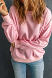 Bonbon Solid Classic Crewneck Pullover Sweatshirt