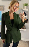 New Women's Solid Color Double Pocket Blazer