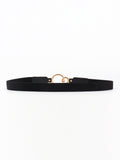 Double Ring Buckle Elastic PU Belt