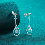 1 Carat Moissanite 925 Sterling Silver Drop Earrings