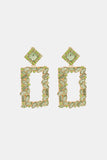 Square Shape Glass Stone Dangle Earrings