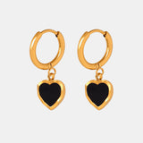 18K Gold-Plated Heart Drop Earrings