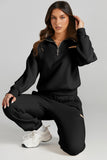 Quarter Zip Top and Drawstring Pants Active Set