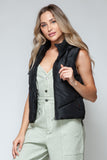 Snobbish Zip Up Quilted Hooded Vest