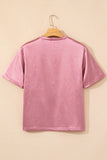 Apricot Chest Pocket Loose Fit T Shirt