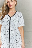 MOON NITE Quilted Quivers Button Down Sleepwear Dress