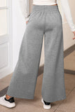 Drawstring Wide Leg Pants with Pockets